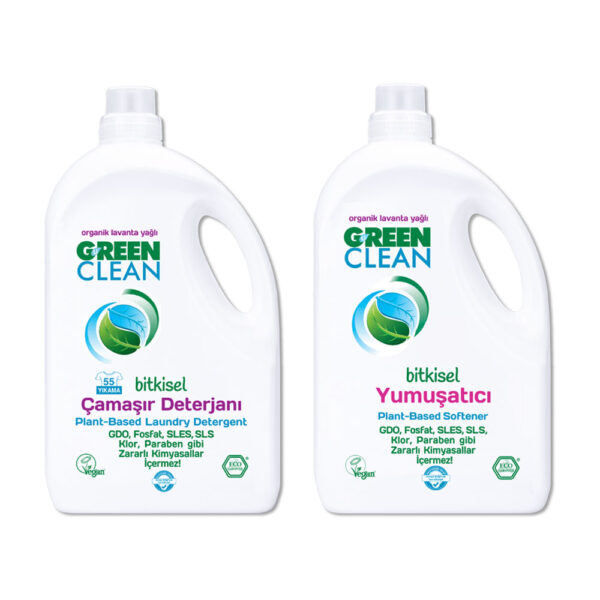 Green Clean Çamaşır Deterjanı Ve Yumuşatıcı 2'li set